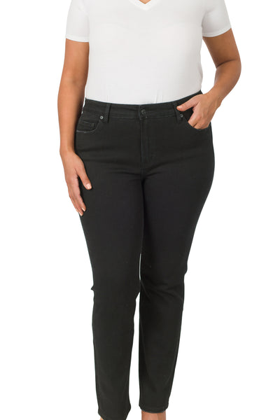 Zenana Plus Mid-Rise Straight Leg Frayed Jeans - Necessities Boutique