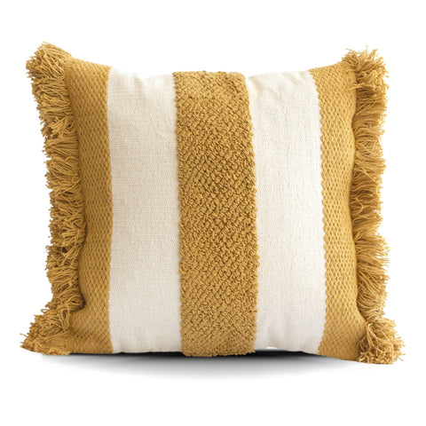 Logan Fringe Pillow Cover in Yellow - Necessities Boutique