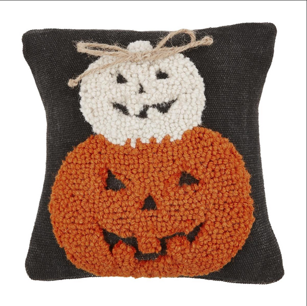 Mudpie brand Two Pumpkins Mini Hook Pillow - Necessities Boutique