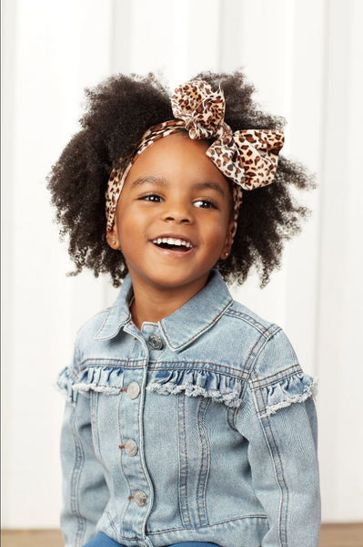 Mudpie Toddler Girl's Ruffle Denim Jacket - Necessities Boutique