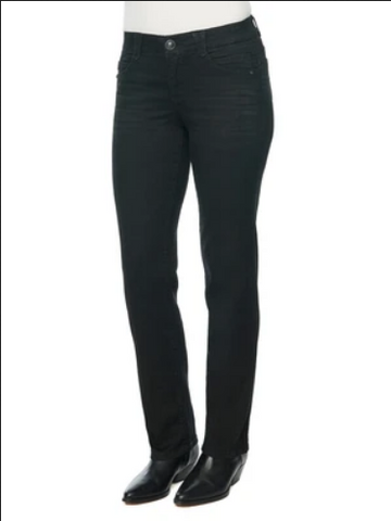 Democracy brand "Ab"solution Black Denim Straight Leg Jeans - Necessities Boutique