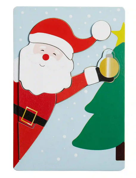 Mudpie brand Wood Santa Puzzle - Necessities Boutique