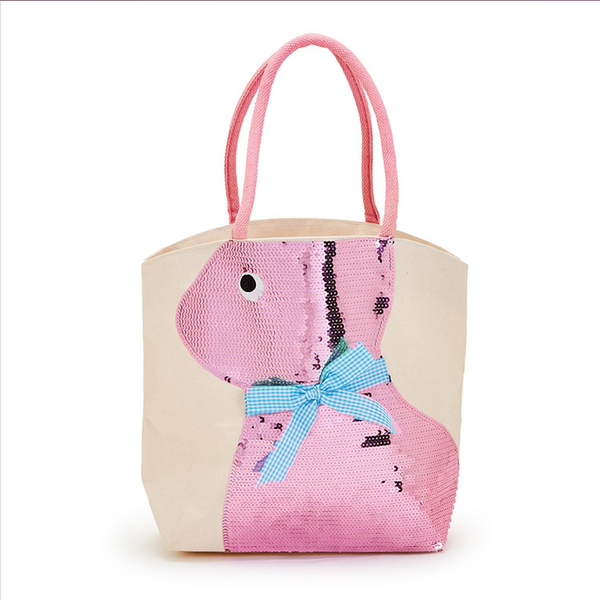 Two's Company Sequin Bunny Tote Bag - Necessities Boutique