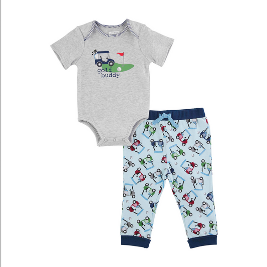 Mudpie Golf Buddy Bodysuit Set - Necessities Boutique