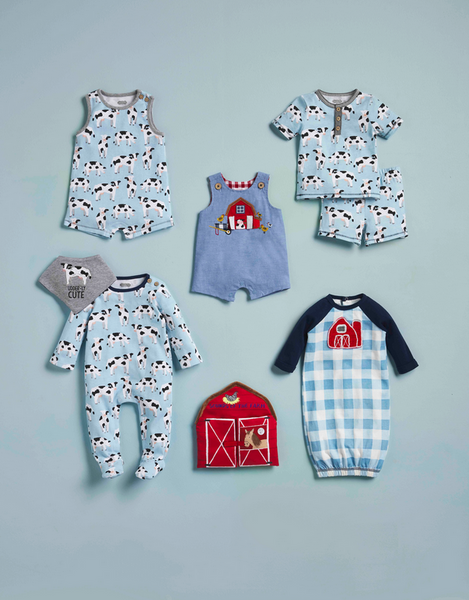 Mudpie Cow Print Baby Sleeper Set - Necessities Boutique