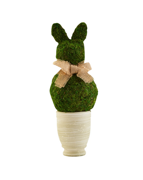 Mudpie Preserved Moss Topiary Bunny Pot - Necessities Boutique