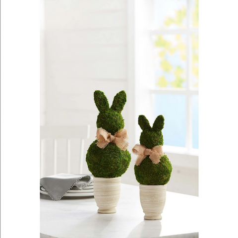 Mudpie Preserved Moss Topiary Bunny Pot - Necessities Boutique