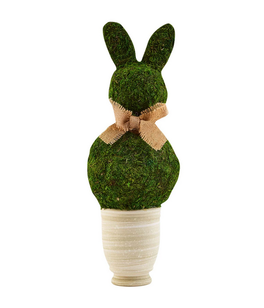 Mudpie Preserved Moss Topiary Bunny Pot - Necessities Boutique