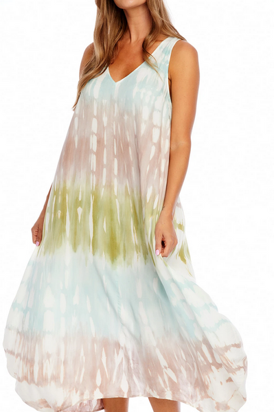 Mudpie Hyatt Tie Dye Maxi Dress - Necessities Boutique