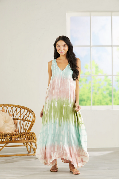 Mudpie Hyatt Tie Dye Maxi Dress - Necessities Boutique