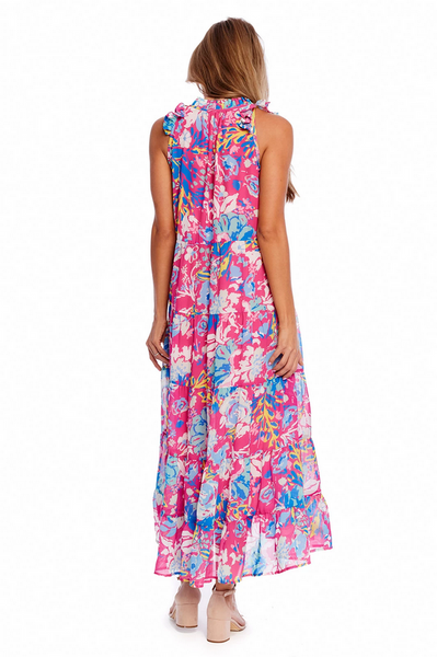 Mudpie Indy Pink Floral Dress - Necessities Boutique