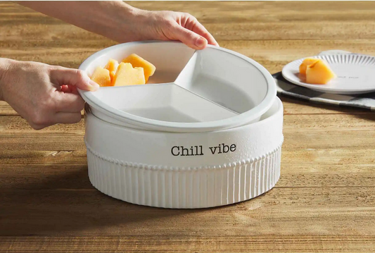 Mudpie Triple Divided Dip Chiller Dish Set - Necessities Boutique