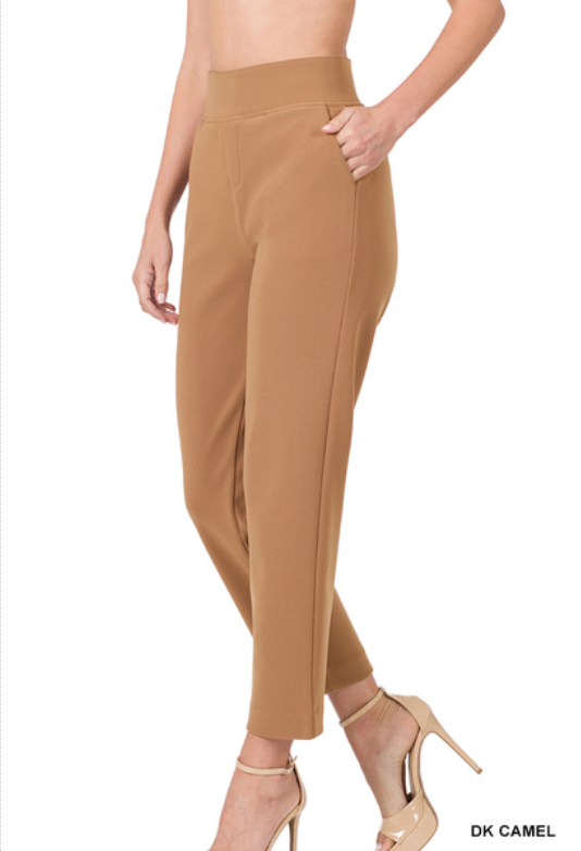 Zenana 7/8 Length Stretch Pull-On Pants