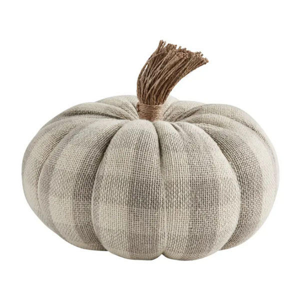 Mudpie Gingham Plaid Burlap Pumpkin Sitter Collection - Necessities Boutique