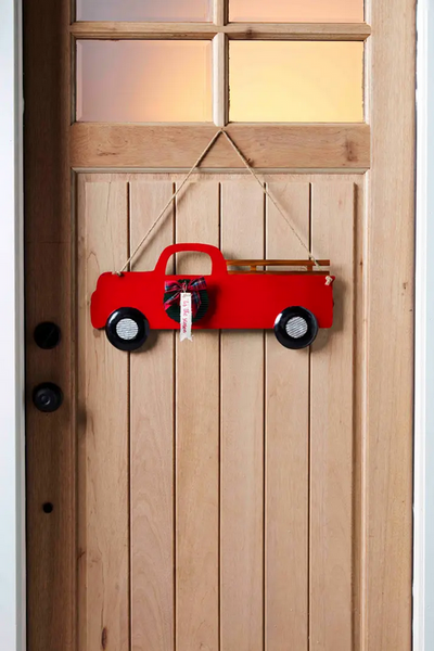 Mudpie Reversible Tin Truck Door Hang - Necessities Boutique