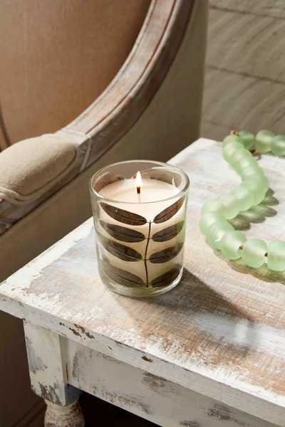 Mudpie Glass Leaf Candle - Necessities Boutique