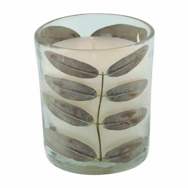 Mudpie Glass Leaf Candle - Necessities Boutique