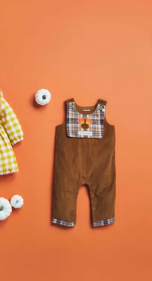 Mudpie Little Boys Corduroy Reversible Overall & Bib Set - Necessities Boutique