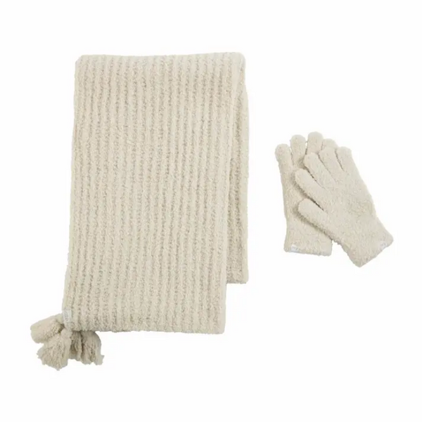 Mudpie Chenille Scarf & Glove Set - Necessities Boutique