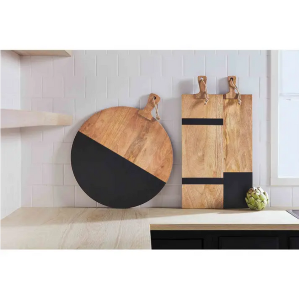 Mudpie Mango Wood One Stripe Serving Board - Necessities Boutique