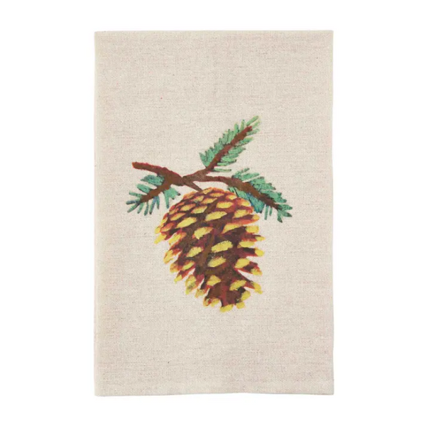 Mudpie Hand Painted Faux Linen Hand Towel - Necessities Boutique