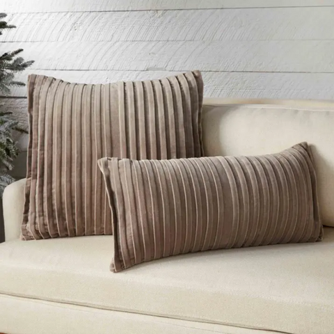 Mudpie Ribbed Velvet Accent Pillow - Necessities Boutique