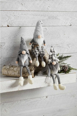 Mudpie Grey Neutral Decorative Hat Gnome Collection - Necessities Boutique