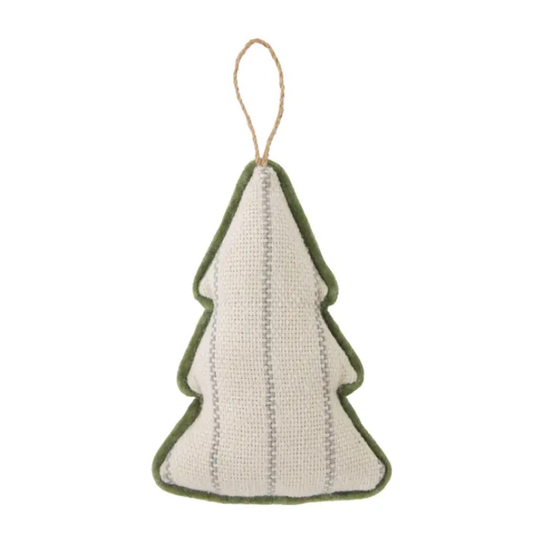 Mudpie Pinstriped Color-Block Velvet Ornaments - Necessities Boutique
