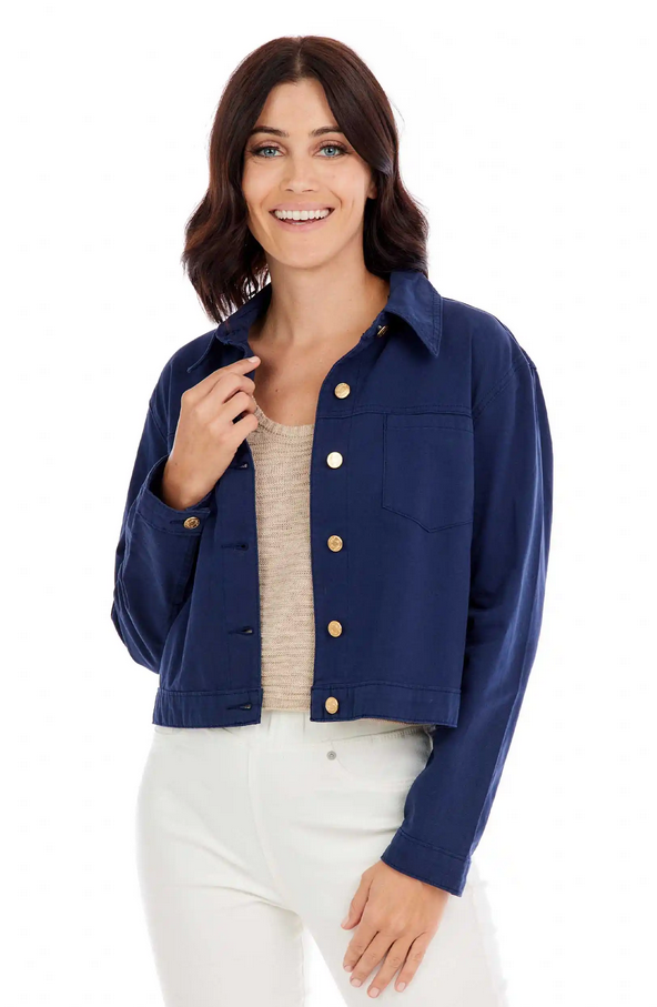 Mudpie Kendrick Navy Jacket - Necessities Boutique
