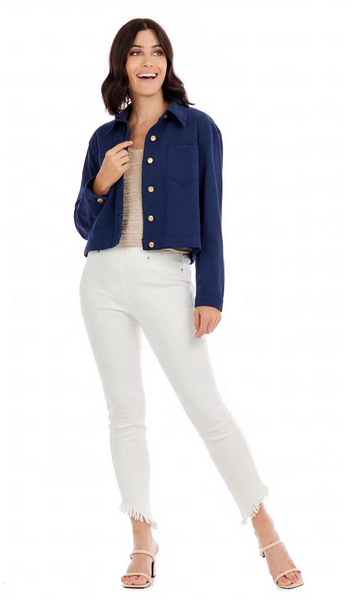 Mudpie Kendrick Navy Jacket - Necessities Boutique