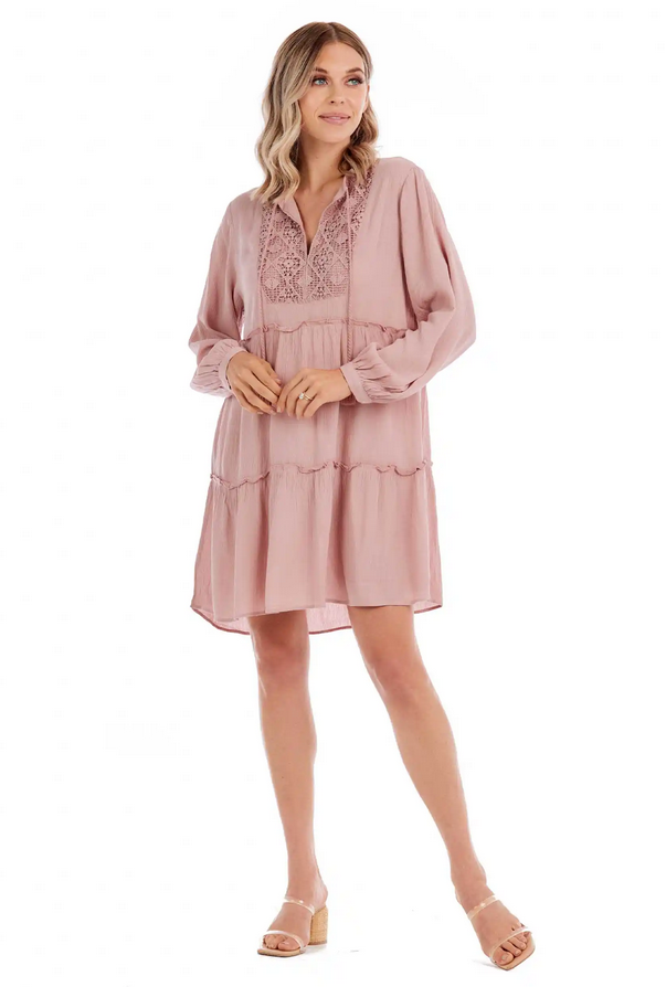 Mudpie Esther Tiered Dress - Necessities Boutique