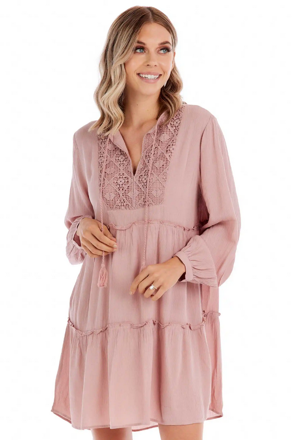 Mudpie Esther Tiered Dress - Necessities Boutique