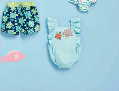 Mudpie Glitter Turtle Baby Romper - Necessities Boutique