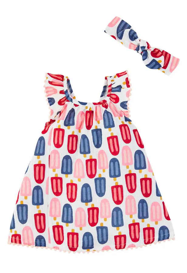 Mudpie Popsicle Toddler Dress Set - Necessities Boutique