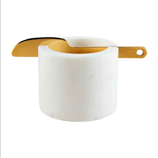 Mudpie Marble Dip Cup & Spreader Set - Necessities Boutique