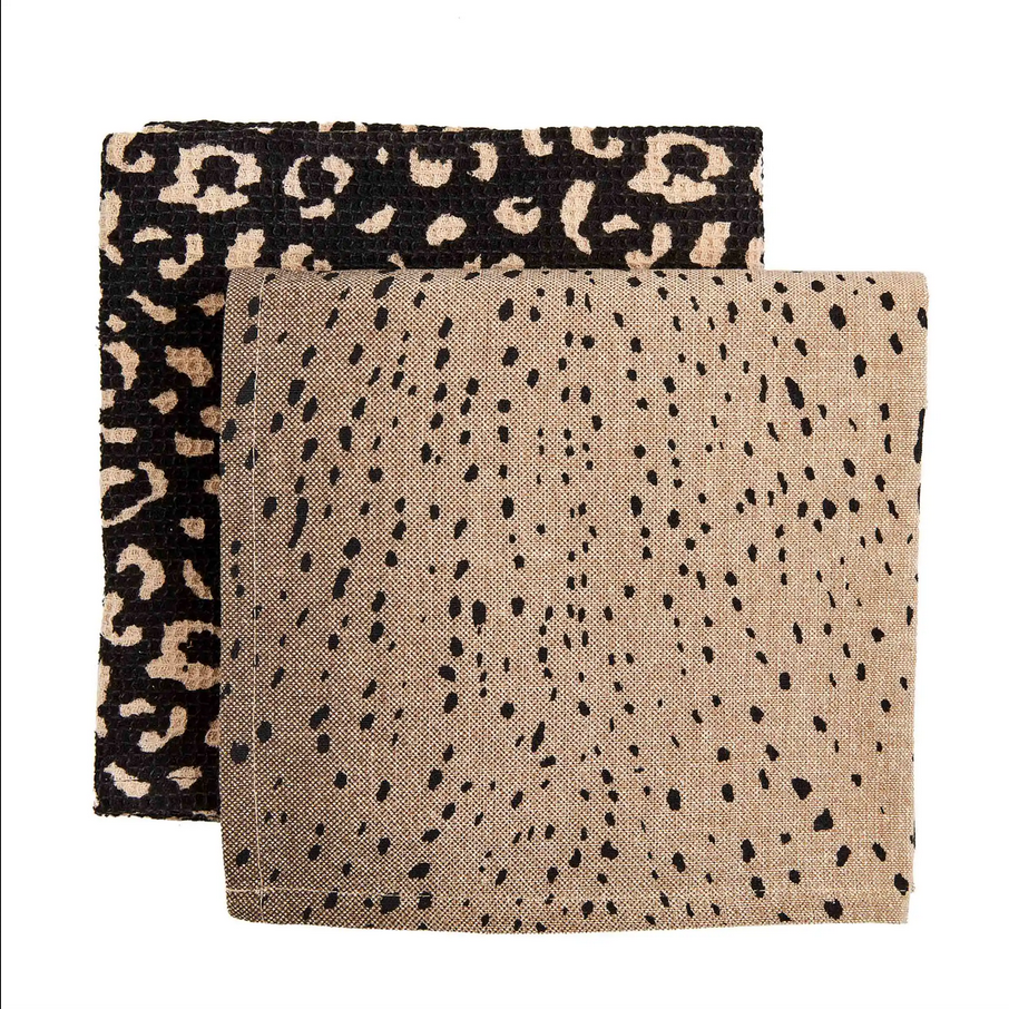Mudpie Animal Print Kitchen Towel Set - Necessities Boutique