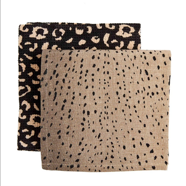 Mudpie Animal Print Kitchen Towel Set