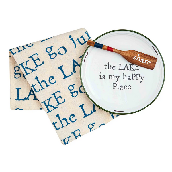 Mudpie Happy Home Lake or Lake Life Appetizer Set