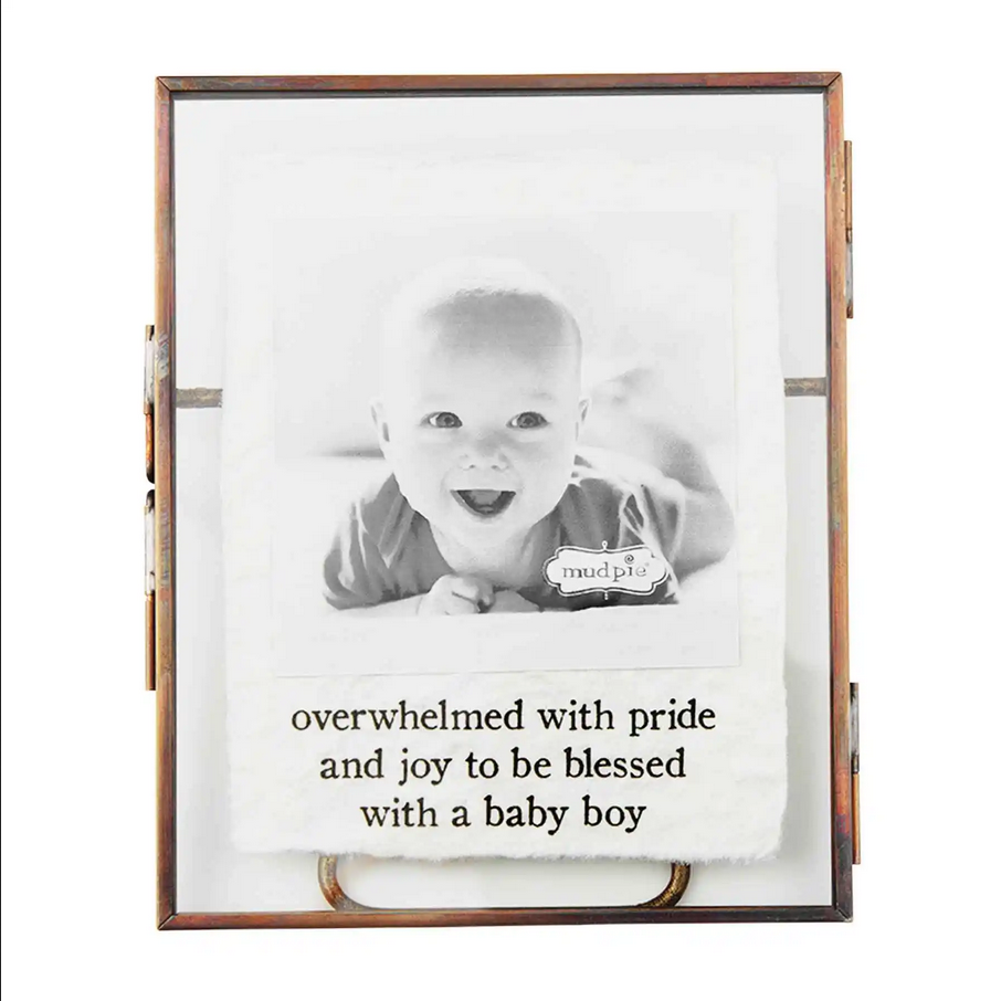 Mudpie Baby Girl or Boy Glass Picture Wire Frame - Necessities Boutique