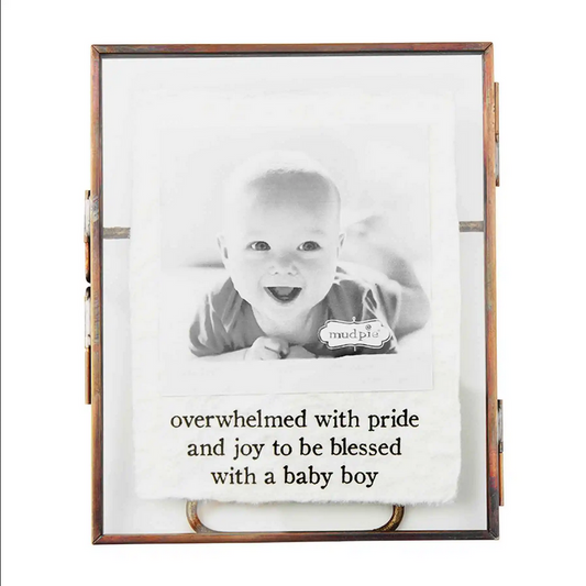 Mudpie Baby Girl or Boy Glass Picture Wire Frame - Necessities Boutique