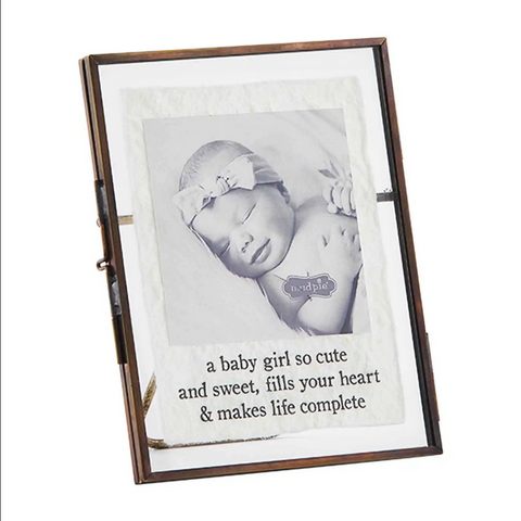 Mudpie Baby Girl or Boy Glass Picture Wire Frame