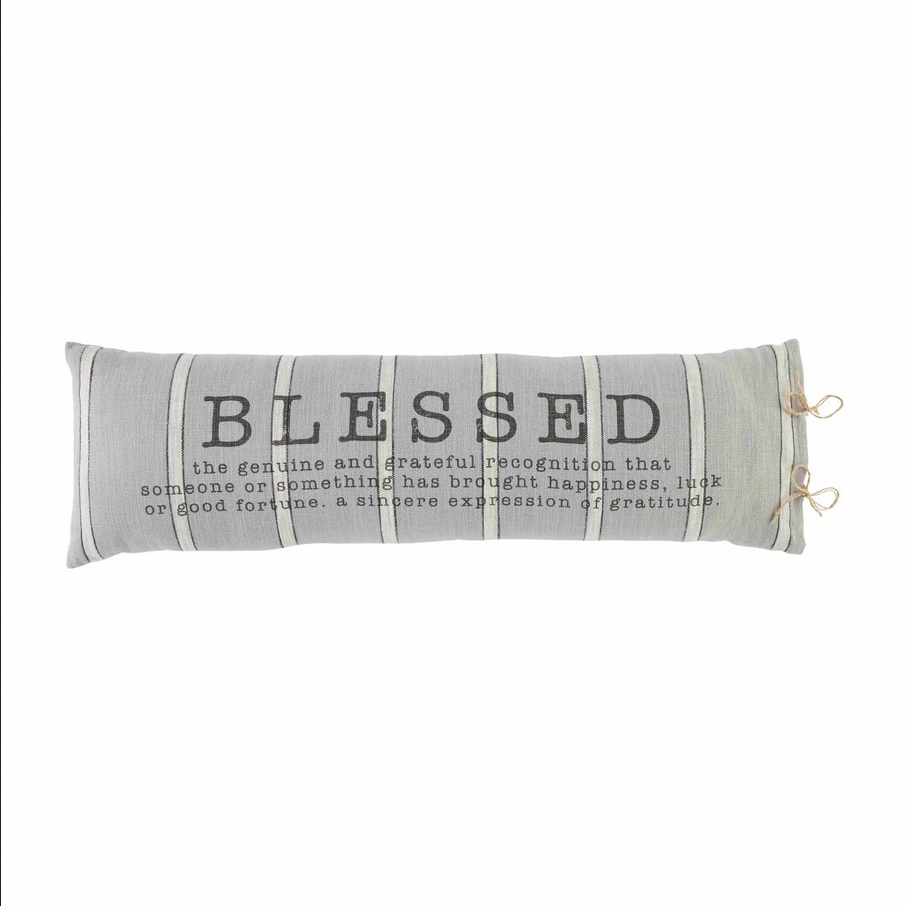 Mudpie Blessed Definition Long Pillow - Necessities Boutique