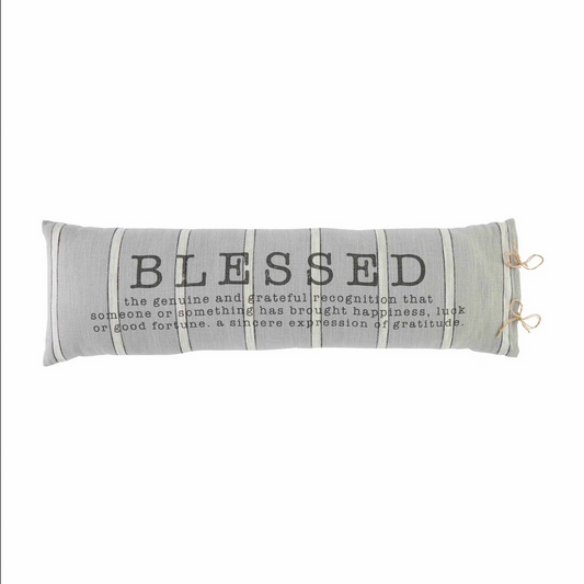 Mudpie Blessed Definition Long Pillow - Necessities Boutique