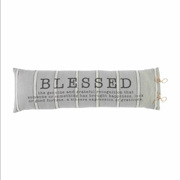 Mudpie Blessed Definition Long Pillow