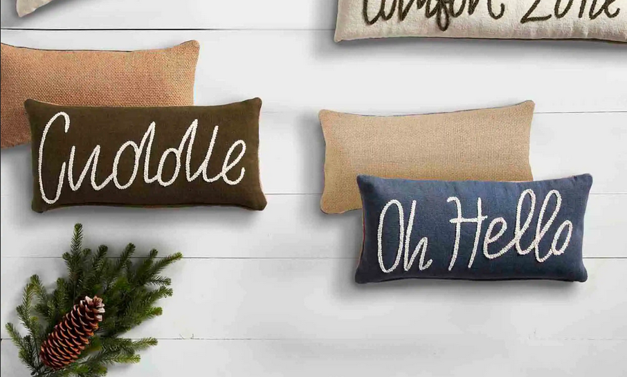 Mudpie Cuddle or Oh Hello Dhurrie Cotton Throw Pillows - Necessities Boutique