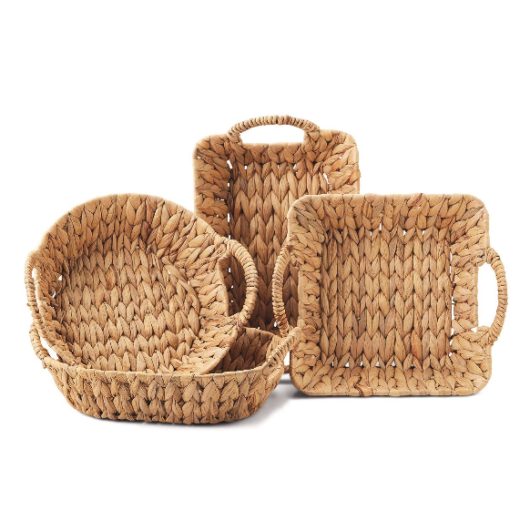 Two's Company Water Hyacinth Baskets - Necessities Boutique