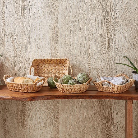 Two's Company Water Hyacinth Baskets - Necessities Boutique