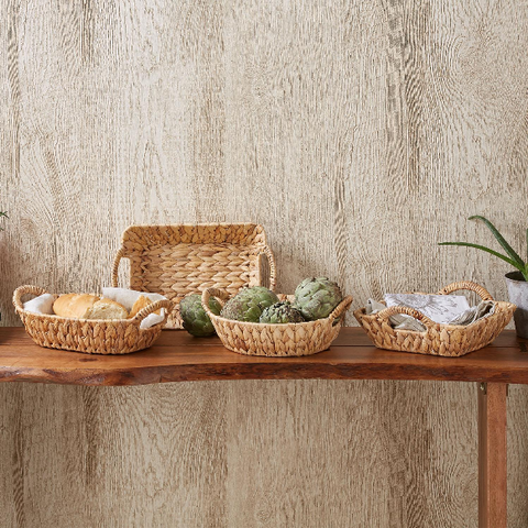 Two's Company Water Hyacinth Baskets - Necessities Boutique