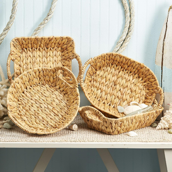 Two's Company Water Hyacinth Baskets - Necessities Boutique