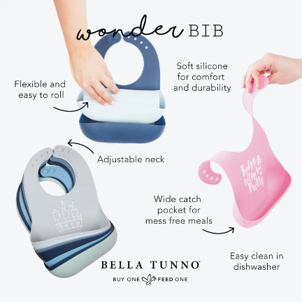 Bella Tunno brand Silicone Wonder Bib - Necessities Boutique